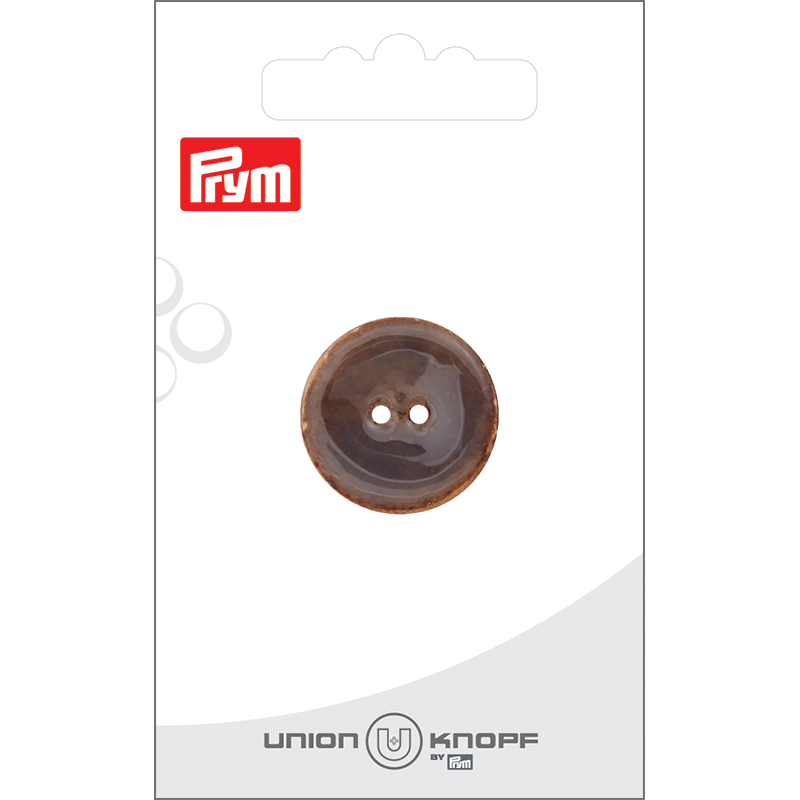 Prym Union Knopf Coconut Button 2 Hole 23mm Light Grey - Pack of 1