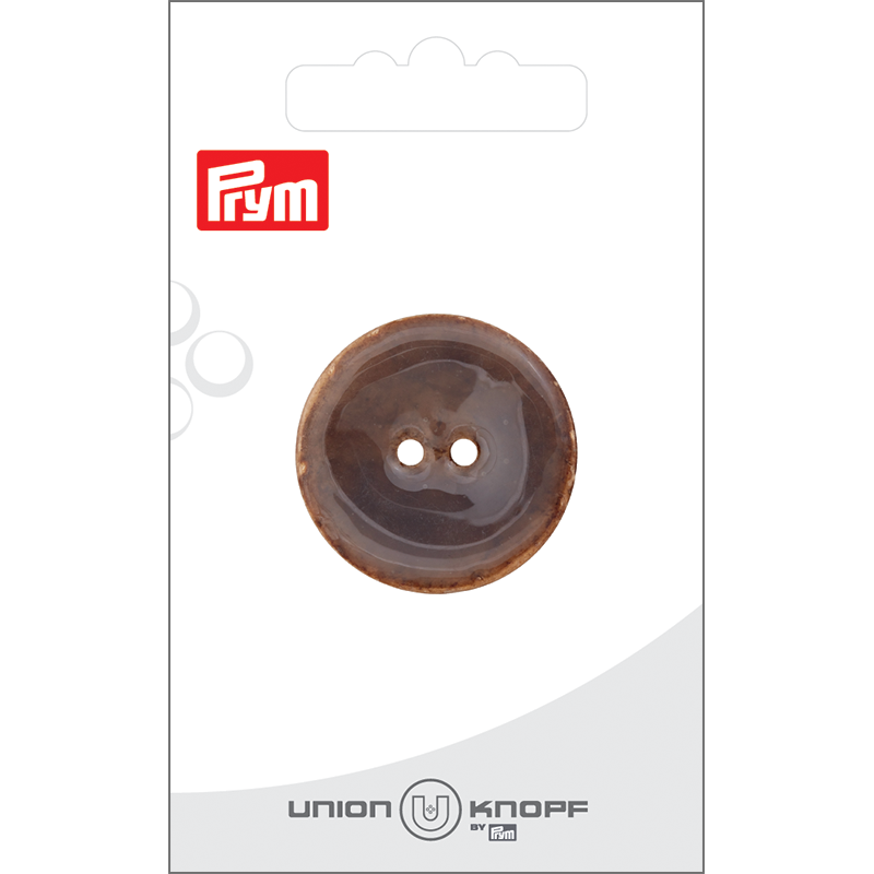 Prym Union Knopf Coconut Button 2 Hole 30mm Light Grey - Pack of 1