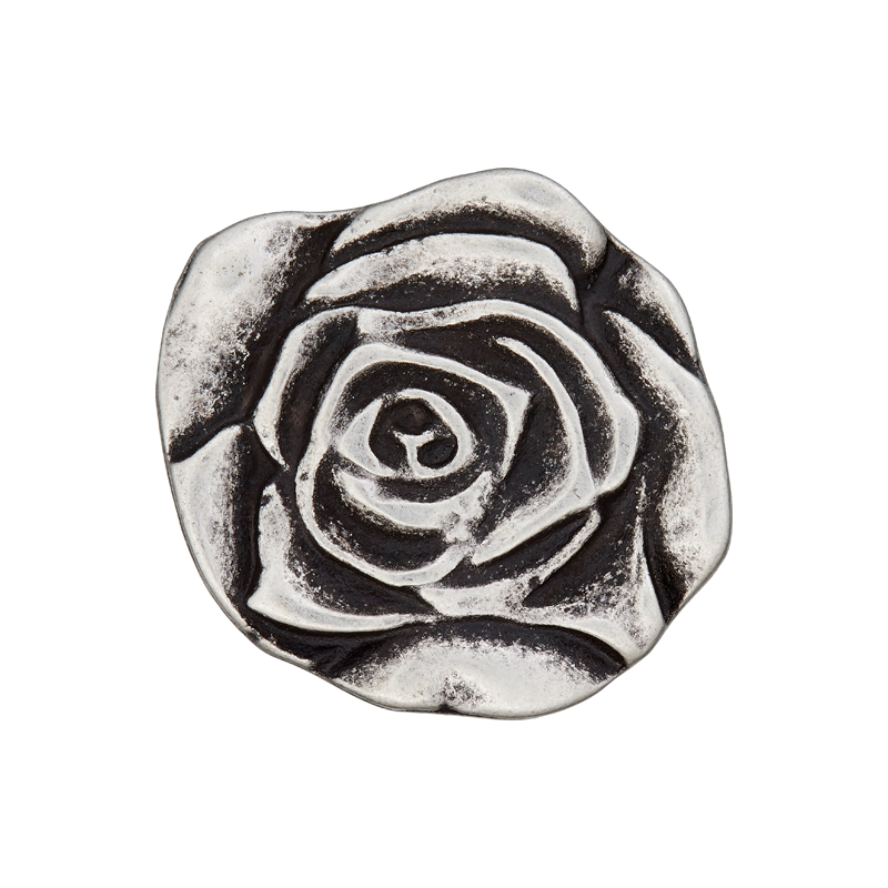 Prym Union Knopf Metal Button Shank 15mm Antique Silver - Pack of 3