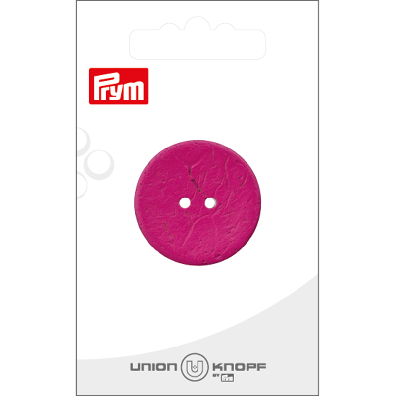 Prym Union Knopf Coconut Button 2 Hole 30mm Pink - Pack of 1
