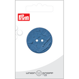 Prym Union Knopf Coconut Button 2 Hole 30mm Blue - Pack of 1