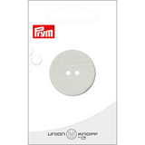Prym Union Knopf Poly-Button 2 Hole 30mm White - Pack of 6