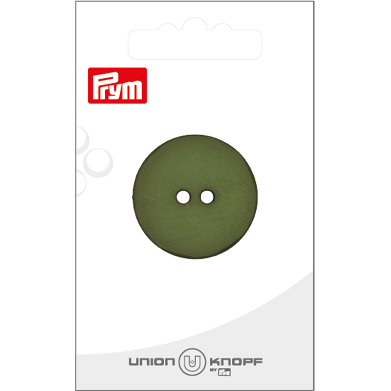 Prym Union Knopf Poly-Button 2 Hole 30mm Dark Green - Pack of 1