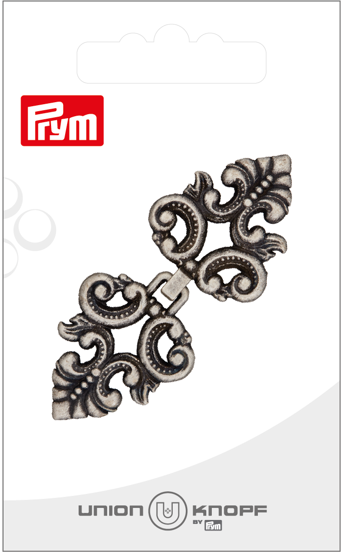 Prym Union Knopf Metal Closure 60mm Antique Silver - Pack of 1