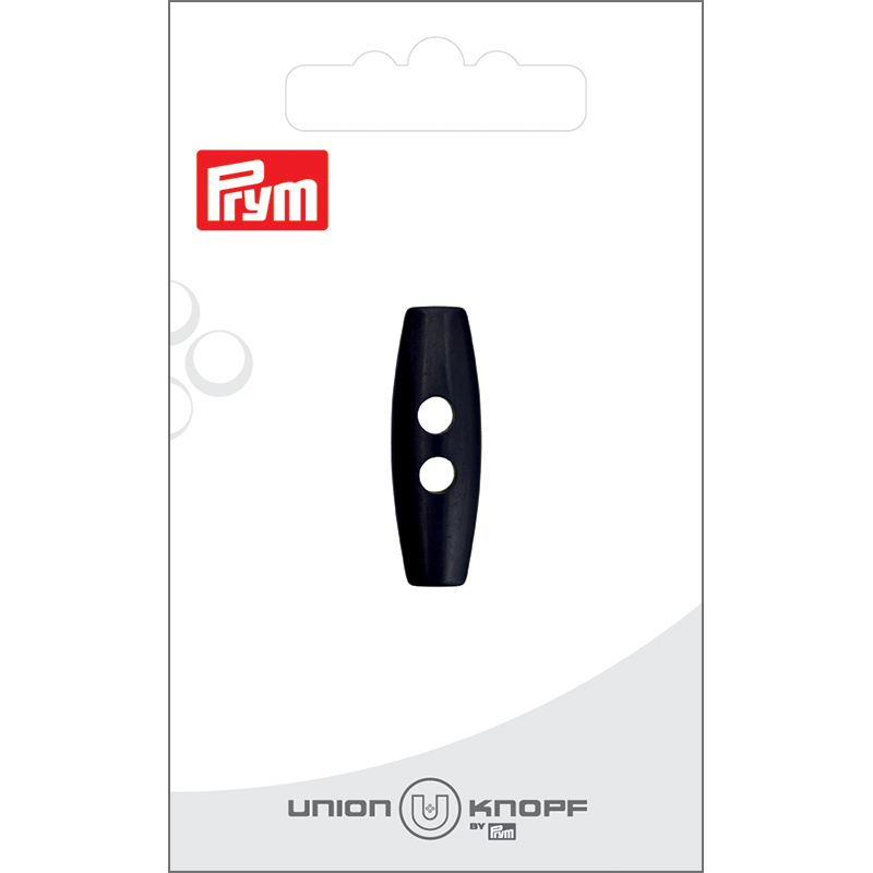 Prym Union Knopf Poly-Button 2 Hole 30mm Black - Pack of 1