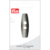 Prym Union Knopf Poly-Toggle 2 Hole 45mm Medium Grey - Pack of 1