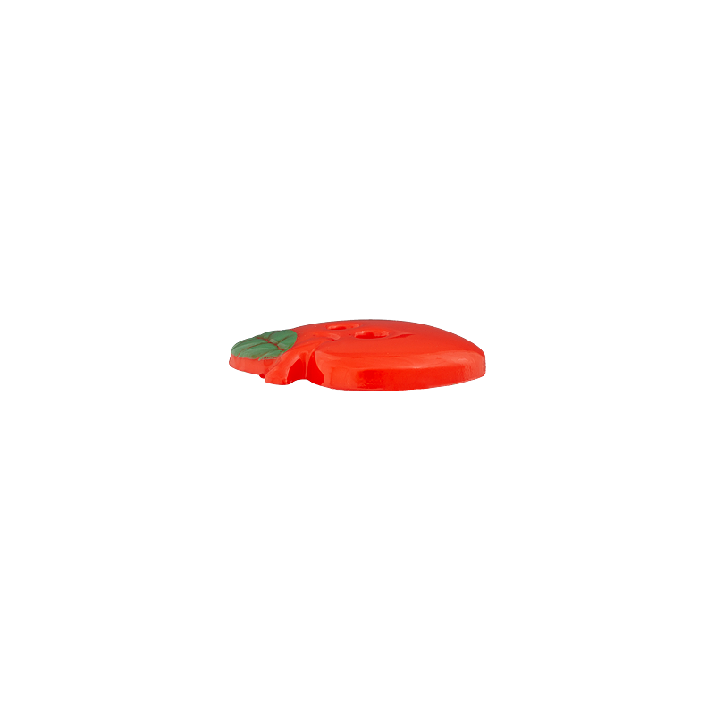 Prym Union Knopf Poly-Button 2 Hole Apple 18mm Red - Pack of 4