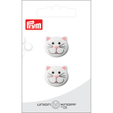 Prym Union Knopf Poly-Button Shank Cat 20mm White - Pack of 2
