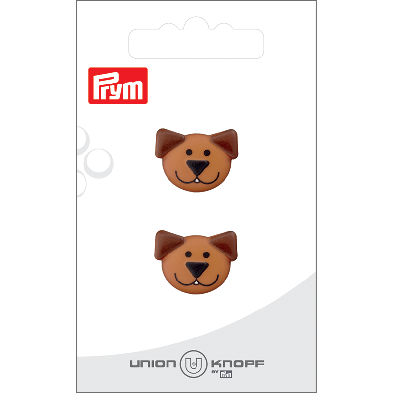 Prym Union Knopf Poly-Button Shank Dog 20mm M-Brown - Pack of 2