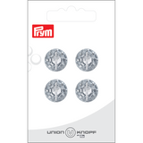 Prym Union Knopf Poly-Button Shank 15mm Transparent - Pack of 4