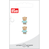 Prym Union Knopf Poly-Button 2 Hole Bear 15mm L-Blue - Pack of 2