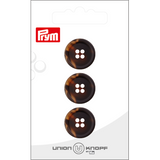 Prym Union Knopf Poly-Button 4 Hole 18mm Dark Brown - Pack of 3