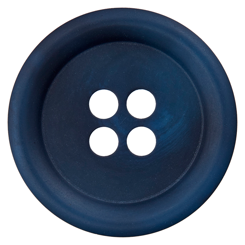 Prym Union Knopf Poly-Button 4 Hole 18mm Navy - Pack of 3