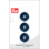 Prym Union Knopf Poly-Button 4 Hole 18mm Navy - Pack of 3