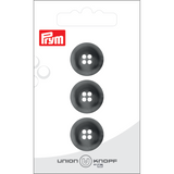 Prym Union Knopf Poly-Button 4 Hole 18mm Medium Grey - Pack of 3