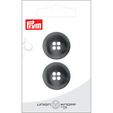 Prym Union Knopf Poly-Button 4 Hole 23mm Medium Grey - Pack of 2