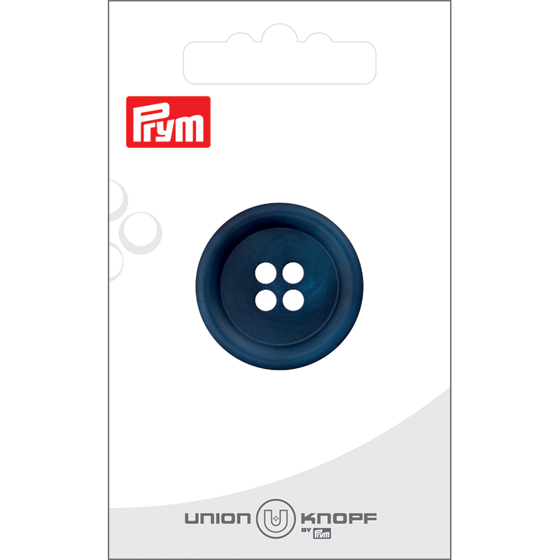 Prym Union Knopf Poly-Button 4 Hole 28mm Navy - Pack of 1
