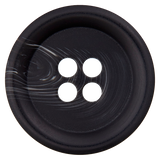 Prym Union Knopf Poly-Button 4 Hole 28mm Black - Pack of 1
