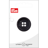 Prym Union Knopf Poly-Button 4 Hole 28mm Black - Pack of 1