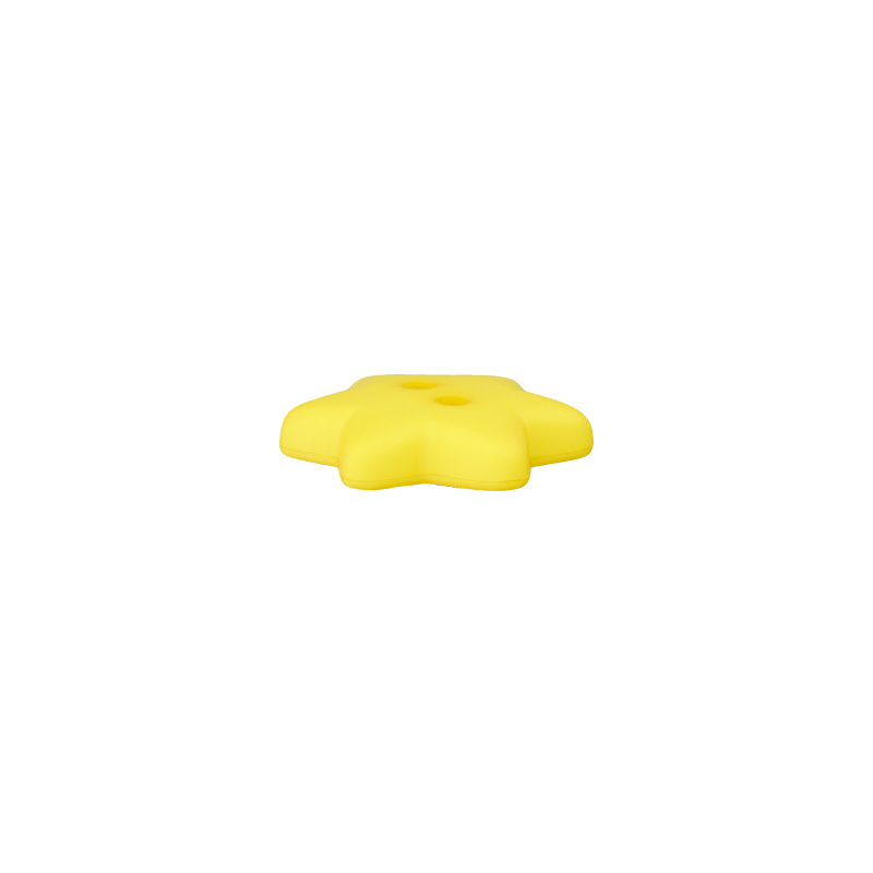 Prym Union Knopf Poly-Button 2 Hole Star 15mm Yellow - Pack of 4