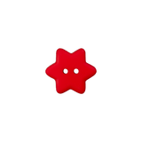 Prym Union Knopf Poly-Button 2 Hole Star 15mm Red - Pack of 4