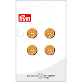Prym Union Knopf Wood Button 2 Hole 12mm Beige - Pack of 4