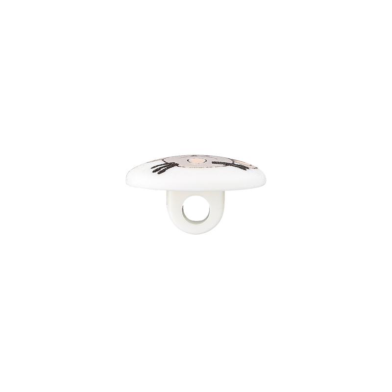 Prym Union Knopf Poly-Button Shank Mouse 12mm White - Pack of 3