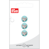 Prym Union Knopf Poly-Button Shank Mouse 12mm Turq.Green - Pack of 3