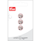 Prym Union Knopf Poly-Button Shank Mouse 12mm Rose - Pack of 3