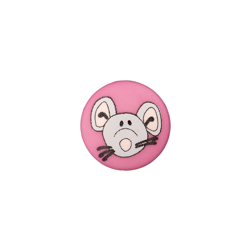 Prym Union Knopf Poly-Button Shank Mouse 12mm Pink - Pack of 3