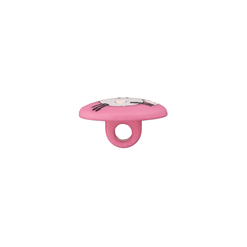 Prym Union Knopf Poly-Button Shank Mouse 12mm Pink - Pack of 3