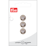 Prym Union Knopf Poly-Button Shank Mouse 12mm M-Grey - Pack of 3