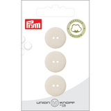 Prym Union Knopf Cott./Poly-Button Rec. 2L 18mm Cream - Pack of 3