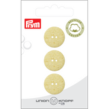 Prym Union Knopf Cott./Poly-Button Rec. 2L 18mm Yellow - Pack of 3