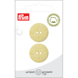 Prym Union Knopf Cott./Poly-Button Rec. 2L 23mm Yellow - Pack of 2