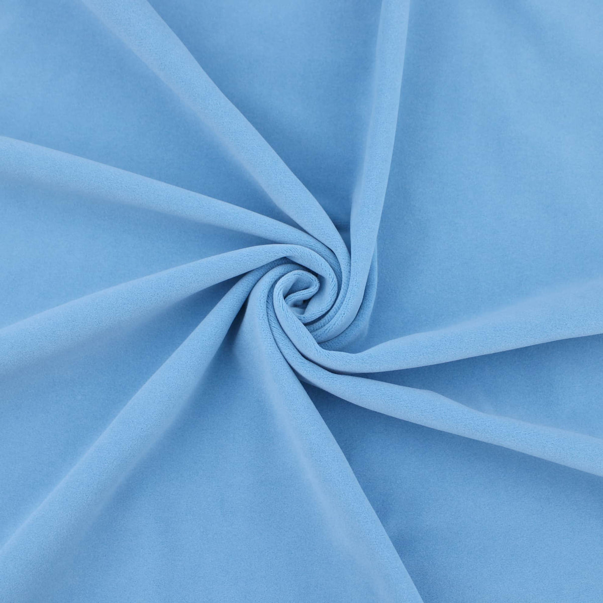 Upholstery Furnishing Fabric  - Chenille Feel Velvet Suede Blue