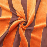 Chenille Wide Thick Stripes Orange