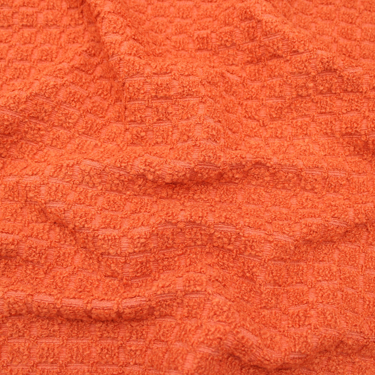 Orange Thick Textured Boucle Squares
