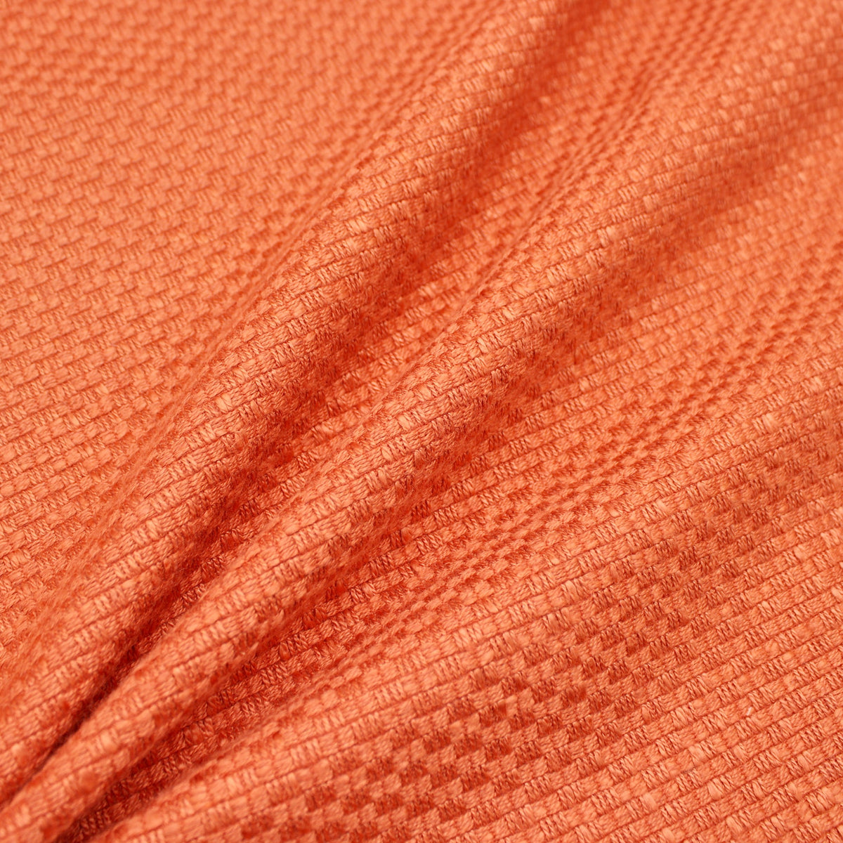 Square Textured Chenille Finely Woven Terracotta