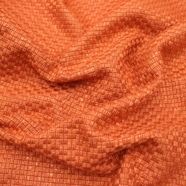 Square Textured Chenille Finely Woven Terracotta