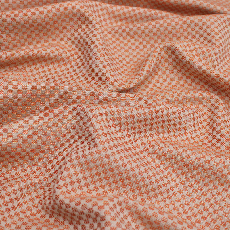 Square Twill Look Woven Jacquard Terracotta Cream