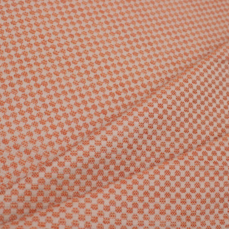 Square Twill Look Woven Jacquard Terracotta Cream