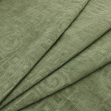 Upholstery Furnishing Fabric  - Squares Tweedy Textured Chenille Army Green