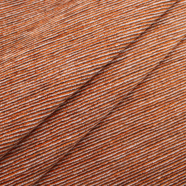 Striped Chenille Orange Brown