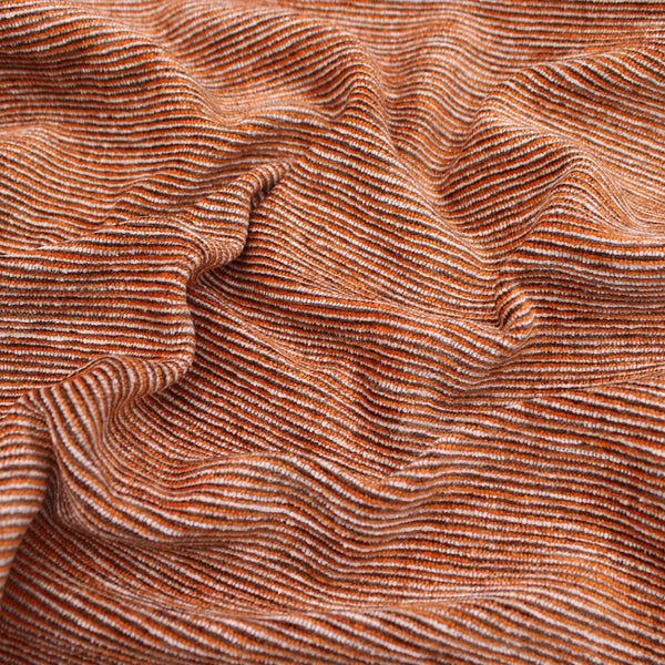 Striped Chenille Orange Brown