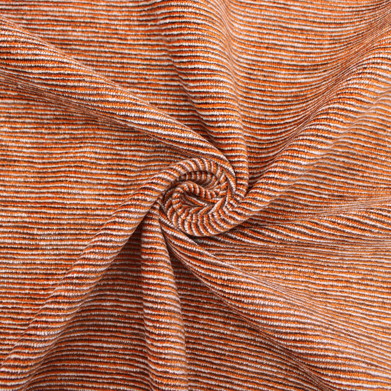 Striped Chenille Orange Brown