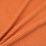 Textured Striped Corduroy Suede Velvet Feel Orange