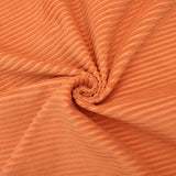 Textured Striped Corduroy Suede Velvet Feel Orange