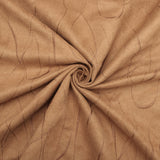 Upholstery Furnishing Fabric  - Thick Suede Embroidery Tan