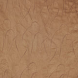 Upholstery Furnishing Fabric  - Thick Suede Embroidery Tan